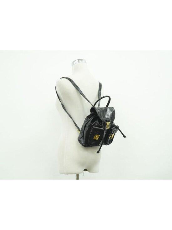 Fendi Patent Leather Backpack Black main image 9